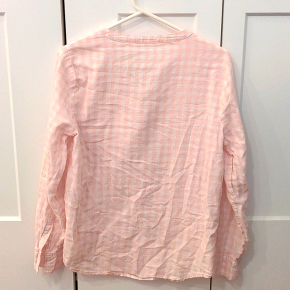 Calvin pink gingham button up roll up top - Picture 4 of 6